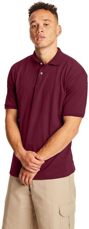 Hanes® EcoSmart® Adult Unisex 5.2 Ounce Jersey Knit Short Sleeve Sport Polo Shirt